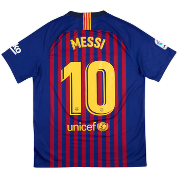 2017-18 Barcelona Home Shirt Messi #10 - 8/10 - (L)