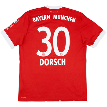 2017-18 Bayern Munich Home Shirt Dorsch #30 - 8/10 - (M)