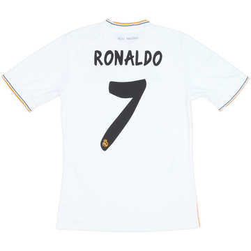 2013-14 Real Madrid Home Shirt Ronaldo #7 - 8/10 - (XL.Boys)