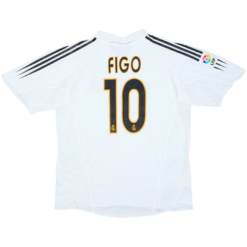 2004-05 Real Madrid Home Shirt Figo #10 - 8/10 - (XL)