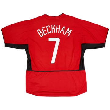2002-04 Manchester United Home Shirt Beckham #7 - 6/10 - (XXL)