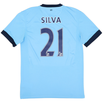 2014-15 Manchester City Home Shirt Silva #21 - 6/10 - (M)