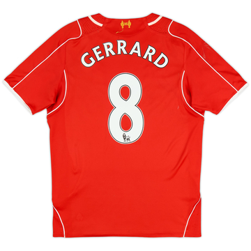 2014-15 Liverpool Home Shirt Gerrard #8 - 5/10 - (M)