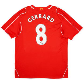 2014-15 Liverpool Home Shirt Gerrard #8 - 6/10 - (XL)
