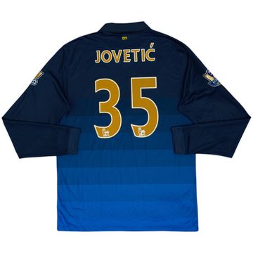 2014-15 Manchester City Away L/S Shirt Jovetic #35 - 9/10 - (M)