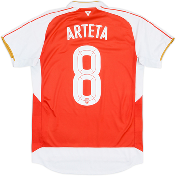 2015-16 Arsenal Home Shirt Arteta #8 - 6/10 - (S)
