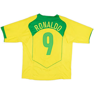2004-06 Brazil Home Shirt Ronaldo #9 - 4/10 - (L)