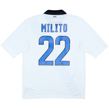 2011-12 Inter Milan Away Shirt Milito #22 - 10/10 - (M)