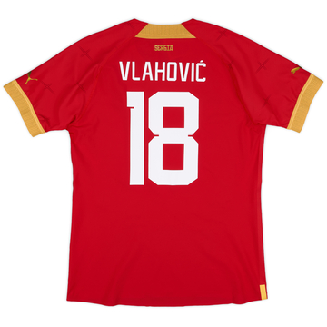 2022-23 Serbia Player Issue Home Shirt Vlahovic #18
