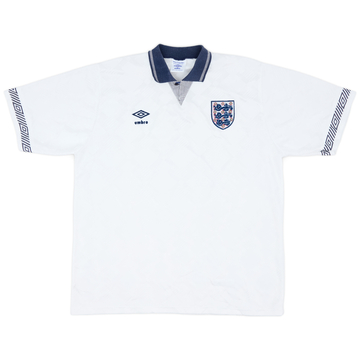 1990-92 England Home Shirt - 8/10 - (XL)