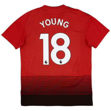2018-19 Manchester United Home Shirt Young #18 - 9/10 - (M)