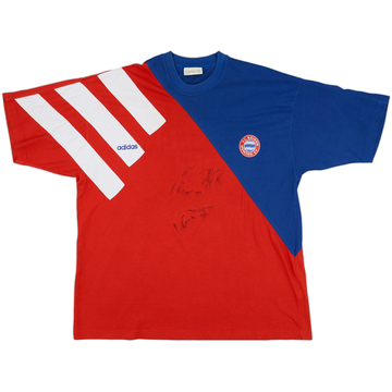 1991-93 Bayern Munich Signed adidas Training Shirt - 8/10 - (XL)