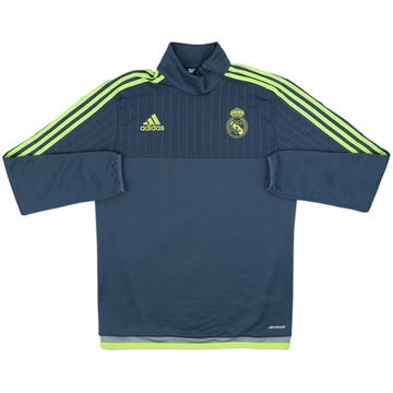 2015-16 Real Madrid adidas 1/4 Zip Drill Top - 8/10 - (S)