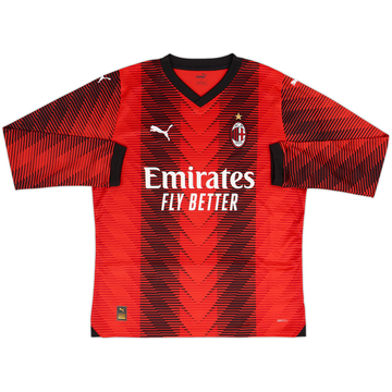 2023-24 AC Milan Home L/S Shirt - 10/10 - (L)