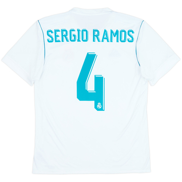 2017-18 Real Madrid Home Shirt Sergio Ramos #4 - 8/10 - (M)