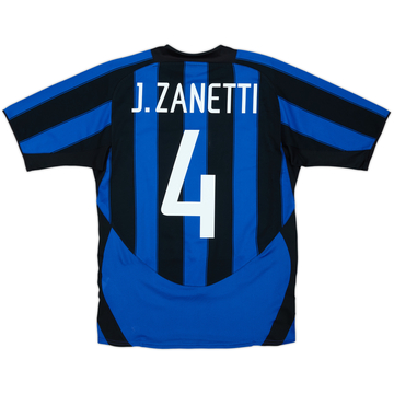 2003-04 Inter Milan Home Shirt J.Zanetti #4 - 7/10 - (S)