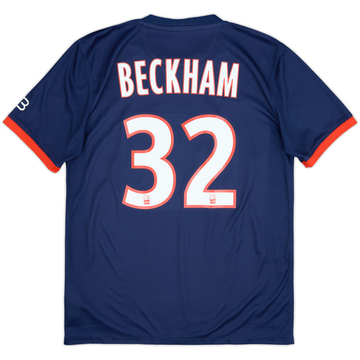 2013-14 Paris Saint-Germain Home Shirt Beckham #32 - 6/10 - (M)