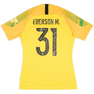 2018-19 Manchester City Match Issue FA Cup GK Shirt Ederson M. #31