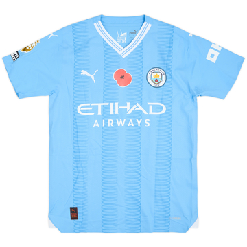 2023-24 Manchester City Match Issue Home Shirt Stones #5