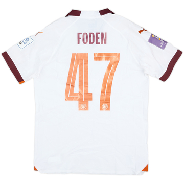 2023-24 Manchester City Match Issue Club World Cup Away Shirt Foden #47