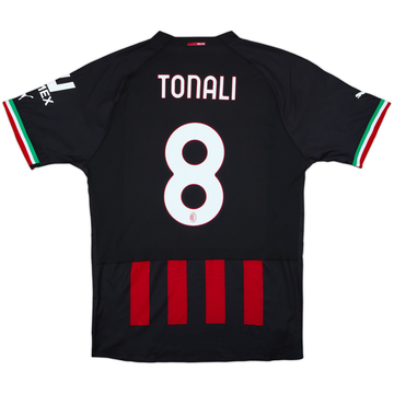 2022-23 AC Milan Authentic Home Shirt Tonali #8 - 8/10 - (XL)
