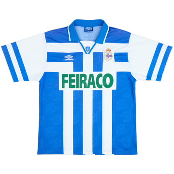 1993-94 Deportivo de La Coruna Home Shirt - 7/10 - (XL)