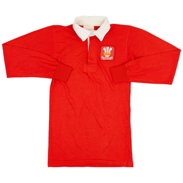 1980s Wales Rugby Polo L/S Shirt - 9/10 - (S)