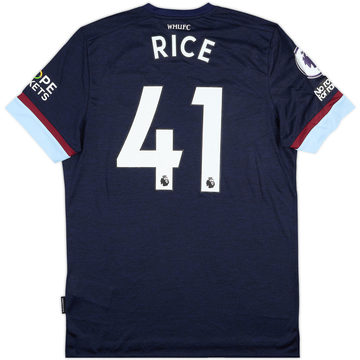 2021-22 West Ham Match Issue Third Shirt Rice #41