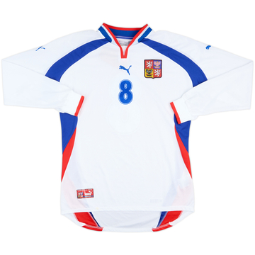 2001 Czech Republic Match Issue Away L/S Shirt #8 (Poborsky)