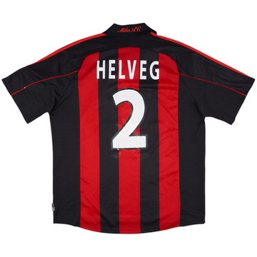 2000-01 AC Milan Player Issue Home Shirt Helveg #2 - 5/10 - (XL)