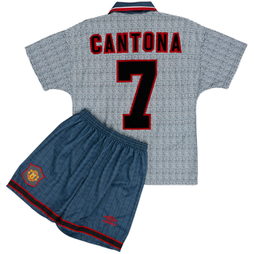 1995-96 Manchester United Away Shirt & Shorts Cantona #7 - 9/10 - (XL.Boys)