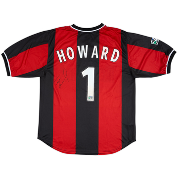 2000-02 NY/NJ Metrostars Signed Home Shirt Howard #1 - 8/10 - (M)