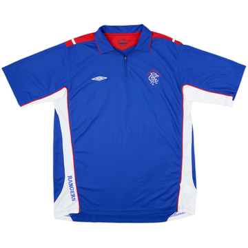 2006-07 Rangers Umbro 1/4 Zip Polo Shirt - 8/10 - (XL)
