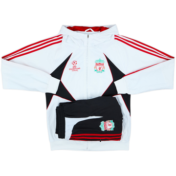2007-08 Liverpool adidas CL Hooded Tracksuit - 5/10 - (S)