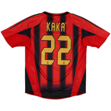 2004-05 AC Milan Home Shirt Kaka #22 - 8/10 - (XL.Boys)