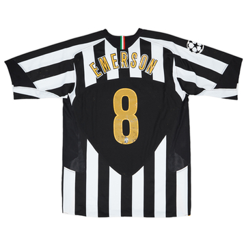 2005-06 Juventus Match Issue Champions League Home Shirt Emerson #8