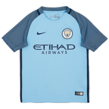 2016-17 Manchester City Home Shirt - 9/10 - (S.Boys)