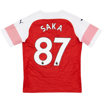 2018-19 Arsenal Home Shirt Saka #87 - 8/10 - (S)