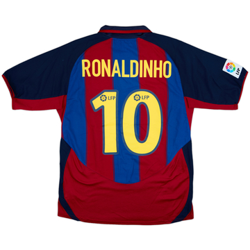2003-04 Barcelona Home Shirt Ronaldinho #10 - 6/10 - (M)