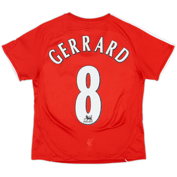 Camiseta de local del Liverpool 2006-08 Gerrard #8 - 8/10 - (Mujeres M)