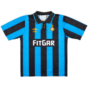 1991-92 Inter Milan Home Shirt #11 - 7/10 - (L.Boys)