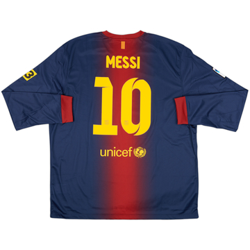2012-13 Barcelona Home L/S Shirt Messi #10 (XXL)