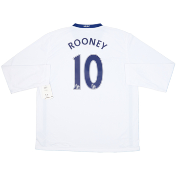 2008-10 Manchester United Away L/S Shirt Rooney #10 (XXL)