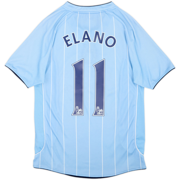 2007-08 Manchester City Home Shirt Elano #11 - 6/10 - (15-16 Years)