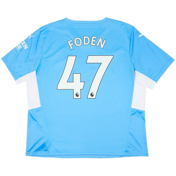 2021-22 Manchester City Home Shirt Foden #47 - 8/10 - (XL)