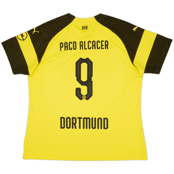 Camiseta de local del Borussia Dortmund 2018-19 Paco Alcacer #9 - 8/10 - (Mujeres L)