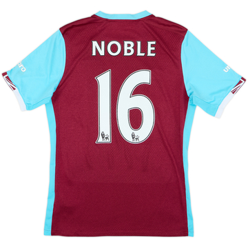 2016-17 West Ham Home Shirt Noble #16 - 9/10 - (M)