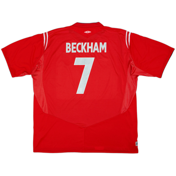 2004-06 England Away Shirt Beckham #7 - 7/10 - (XXL)