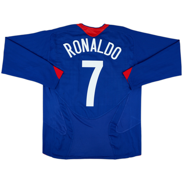 2005-06 Manchester United Away L/S Shirt Ronaldo #7 - 8/10 - (L)