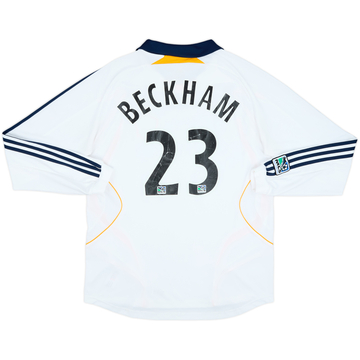 2007-08 LA Galaxy Home L/S Shirt Beckham #23 - 6/10 - (L)